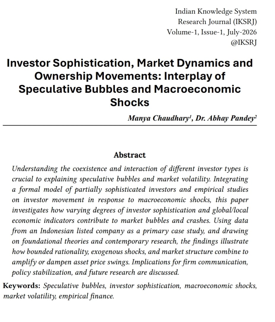 Investor Sophistication, Market Dynamics and Ownership  Movements: Interplay of Speculative Bubbles 